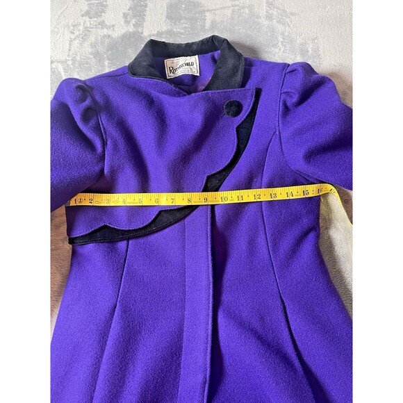 VTG America S. Rothchild vibrant purple girls sz 14 maxi wool coat USA made - Picture 6 of 8